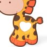 Mordedor Girafa Funny para Bebê de Silicone 7,03x6,55x0,83cm Laranja - 3