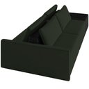 Ver imagem 7 de Sofá Ilha Modular para Sala 252cm com Puff Dublin K01 Veludo Verde e Sintético Preto - Lyam Decor