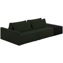 Ver imagem 1 de Sofá Ilha Modular para Sala 252cm com Puff Dublin K01 Veludo Verde e Sintético Preto - Lyam Decor