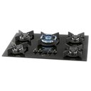 Ver imagem 1 de Cooktop 5 Bocas Fischer Infinity Vidro Preto Tripla Chama Bivolt