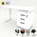 Ver imagem 3 de Mesa de Escritório 1,20m com Gaveteiro 3 Gavetas F5