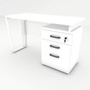 Ver imagem 2 de Mesa de Escritório 1,20m com Gaveteiro 3 Gavetas F5