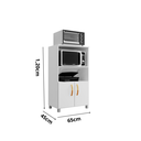 Ver imagem 4 de Balcão Cozinha para Forno Elétrico/microondas Multiuso 2 Portas e 4 Pés