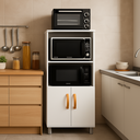 Ver imagem 1 de Balcão Cozinha para Forno Elétrico/microondas Multiuso 2 Portas e 4 Pés
