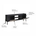 Ver imagem 5 de Rack Sala para Tv 65 Polegadas Tela Sintética 2 Portas 183cm Cor:nero