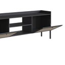 Ver imagem 3 de Rack Sala para Tv 65 Polegadas Tela Sintética 2 Portas 183cm Cor:nero