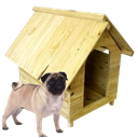 Ver imagem 1 de casa cachorro pet madeira 57x55 casinha cachorro porte médio