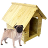 casa cachorro pet madeira 57x55 casinha cachorro porte médio - 1
