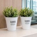Ver imagem 2 de Balde Vaso Decorativo Enfeite Planta Arranjo Jardim Kit 2PÇS