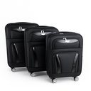 Ver imagem 1 de Kit Malas Viagem 3 Peças Abs P M G Rodinha 360 Cadeado Preta