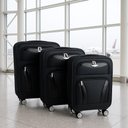 Ver imagem 4 de Kit Malas Viagem 3 Peças Abs P M G Rodinha 360 Cadeado Preta