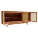 Ver imagem 6 de Balcão Buffet Ricco 167 Cm Laminado 3 Portas com Palhinha Amêndoa