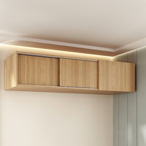 Ponte Canto Linear Modular 2 Portas de Correr Jade CabeCasa MadeiraOriginals Amarelo/Avelã