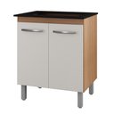 Ver imagem 1 de Balcão Cooktop Jade 5 Bocas e 2 Portas Savana/off White - Moblis