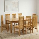 Ver imagem 1 de Conjunto com Mesa de Jantar 180cm Retangular e 8 Cadeiras 100% Madeira Maciça Essen Espresso Móvei