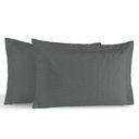 Ver imagem 1 de Kit Portas Travesseiros Silver Percal 180 Fios 50cm X 70cm 2 Peças - Grafite
