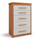 Ver imagem 1 de Comoda 5 Gavetas Elegance Freijo Off White Batrol