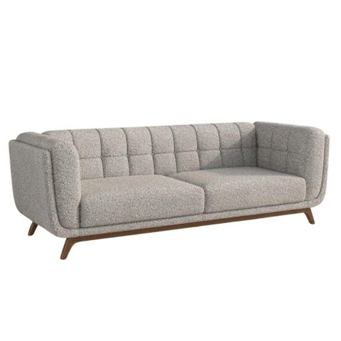 Sofa Living 2 Lugares Bellare 180 cm Pes Madeira Boucle Tce 1018 Moll