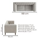 Ver imagem 3 de Sofa Living 2 Lugares Bellare 180 cm Pes Madeira Boucle Tce 1018 Moll
