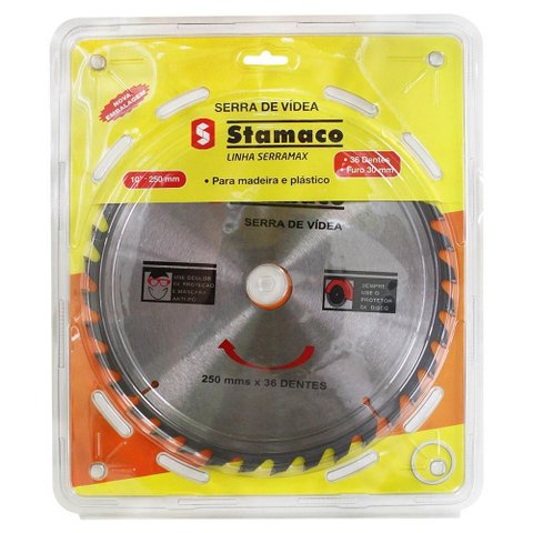 Disco de Videa Serra Serramax 250mm 36 Dentes - 2123 - Stamaco Serra Widea Serramax 250mm X 36dentes