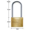Cadeado Pequeno 30mm Haste Longa Latão Maciço Dourado com Chave | Papaiz | Kit 04 Un - 2