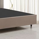 Ver imagem 3 de Base Box para Cama Casal Dobrável Suede 188x138 cm Bipartido - Bege