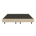 Ver imagem 1 de Base Box para Cama Casal Dobrável Suede 188x138 cm Bipartido - Bege