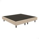 Ver imagem 5 de Base Box para Cama Casal Dobrável Suede 188x138 cm Bipartido - Bege
