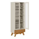 Ver imagem 5 de Cristaleira Retrô 71cm Sofia Nature/off White - Sallar Home