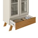 Ver imagem 7 de Cristaleira Retrô 71cm Sofia Nature/off White - Sallar Home