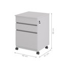 Ver imagem 2 de Gaveteiro com 3 Gavetas Nora Cinza