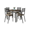 Ver imagem 1 de Jogo de Mesa Malva Tampo BP De 91 x 68 cm Com 4 Cadeiras 118 Preto Assento Rattan Artefamol