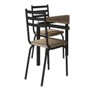 Ver imagem 3 de Jogo de Mesa Malva Tampo BP De 91 x 68 cm Com 4 Cadeiras 118 Preto Assento Rattan Artefamol