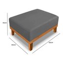 Ver imagem 2 de Puff Decorativo Beny Base de Madeira