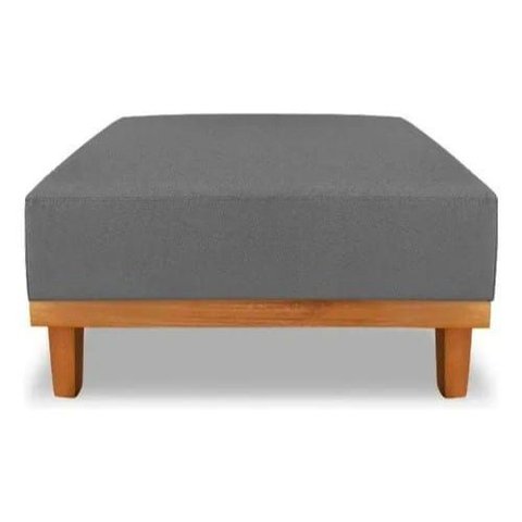 Puff Decorativo Beny Base de Madeira