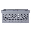 Ver imagem 3 de Caixa Organizadora com Tampa Grafite Cesto Médio Crippa Escritório Closet Banheiro
