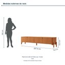 Ver imagem 2 de Rack Arco 228 cm Porta Lisa Incolar Cedro