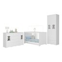 Ver imagem 2 de Quarto de Bebê Completo com Berço Americano 3 em 1 Doçura Multimóveis Mp4658 Branco