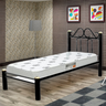 Cama Solteiro de Ferro Tubular Preto Marcheli - 1