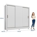 Ver imagem 4 de Guarda Roupa Casal França 3 Portas de Correr 2 Gavetas com Pes Santos Andira