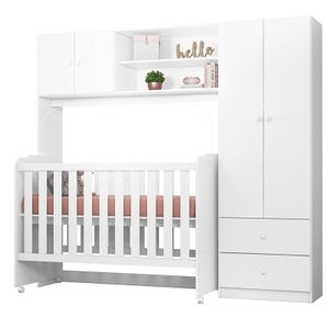 Conjugado Ternura com Berço Amore Branco - Peternella Móveis