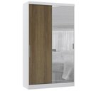 Ver imagem 1 de Guarda Roupa Modulado 134,50cm 2 Portas de Correr com Espelho Alpes Luciane Móveis