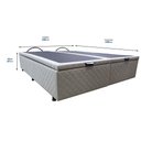 Ver imagem 2 de Base Cama Box Baú Casal Queen Size Suede Bege