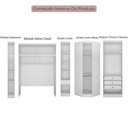 Ver imagem 5 de Guarda Roupa Modulado Safira Essencial 8 Portas 4 Gavetas MDF Fosco Branco