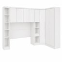 Ver imagem 4 de Guarda Roupa Modulado Safira Essencial 8 Portas 4 Gavetas MDF Fosco Branco