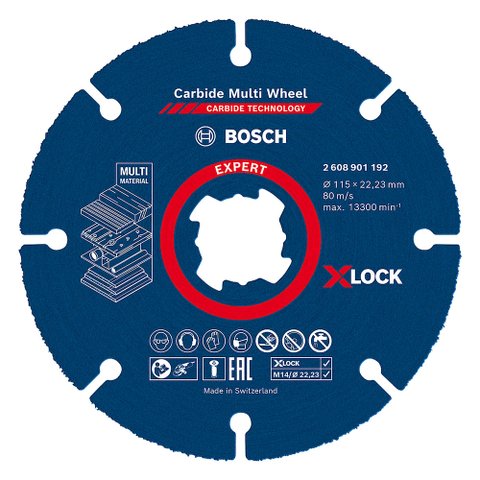 Disco de Corte Expert Carbide Multi Wheel X-lock 115 Mm, 22,23 Mm Bosch