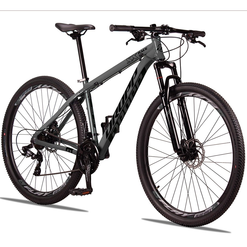 Bicicleta Aro 29 Quadro 17 Alumínio 24v Shimano Freio Mecânico SX Race Grafite - Dropp - 1