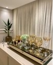 Ver imagem 2 de Bandeja Grande Espelhada Bronze Aparador Sala 60x30
