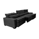 Ver mais imagens de Sofá Retrátil e Reclinável 3,85m Cama inBox Big Puffer com SoftGel D40 Velupluma Preto