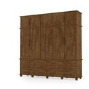 Ver imagem 1 de Guarda Roupas Berlim 100% Mdf C/ 10 Portas 12 Gavetas Pés Madeira - Luapa - Malbec